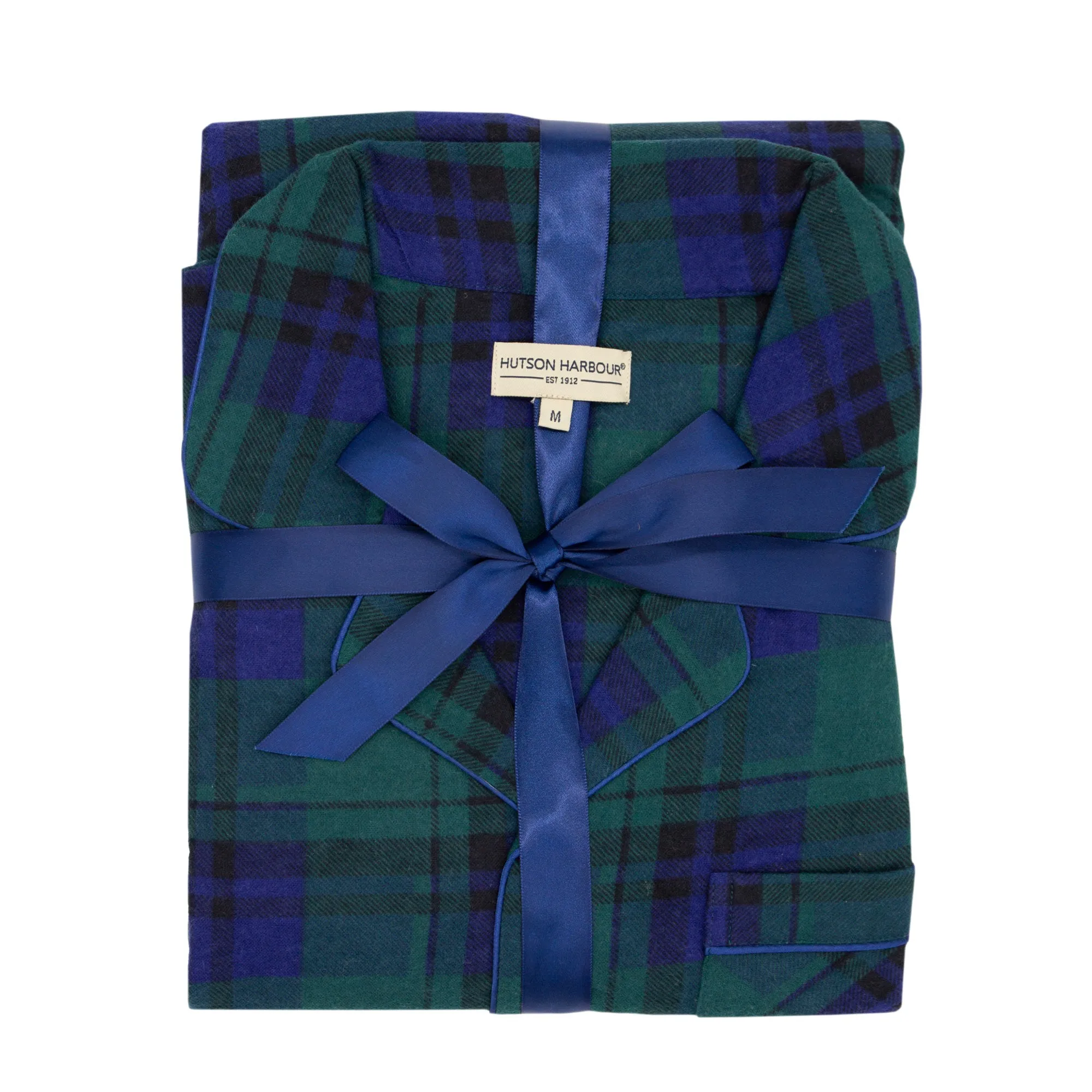 Men's Flannel Pyjamas - Green Tartan