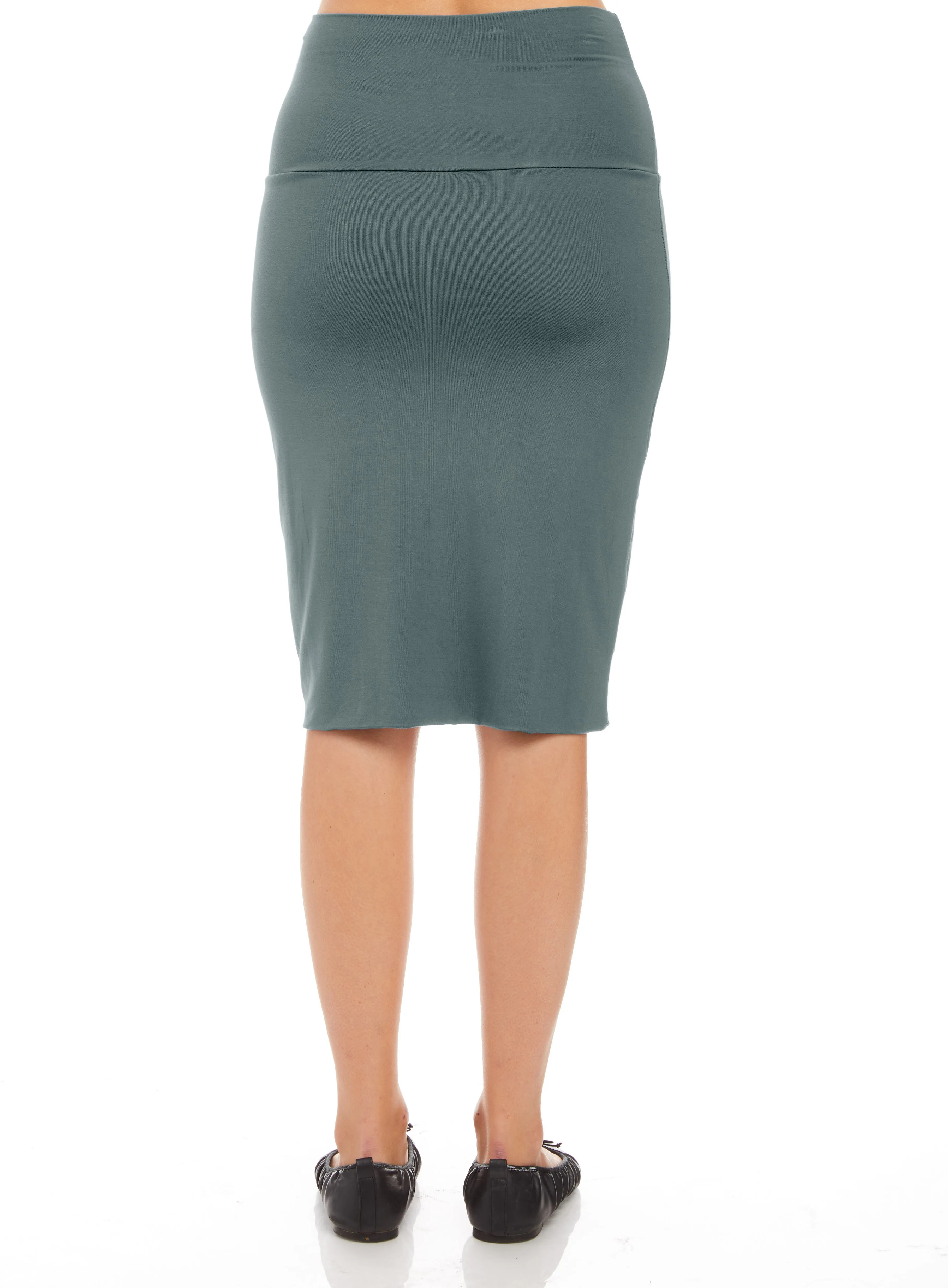 MODAL PENCIL SLIM SKIRT (DARK MARINE)