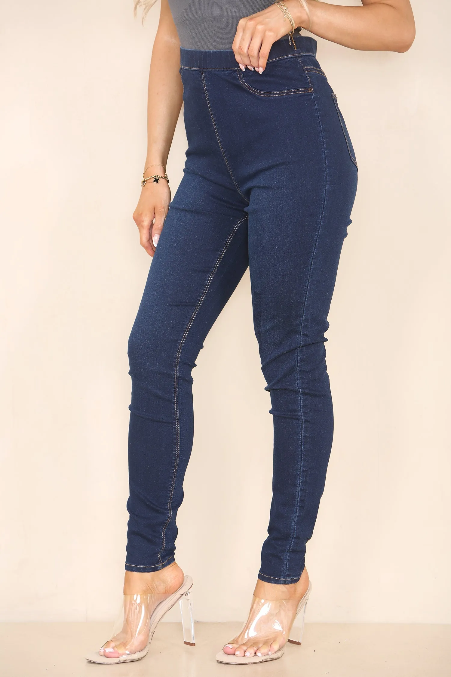 Navy Blue Denim Jeggings