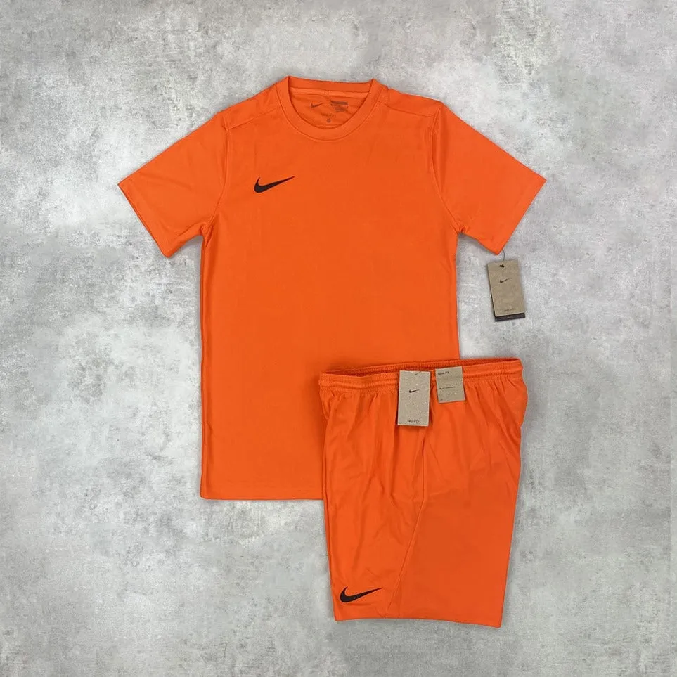 Nike Dri- Fit T-shirt/Shorts Set Orange