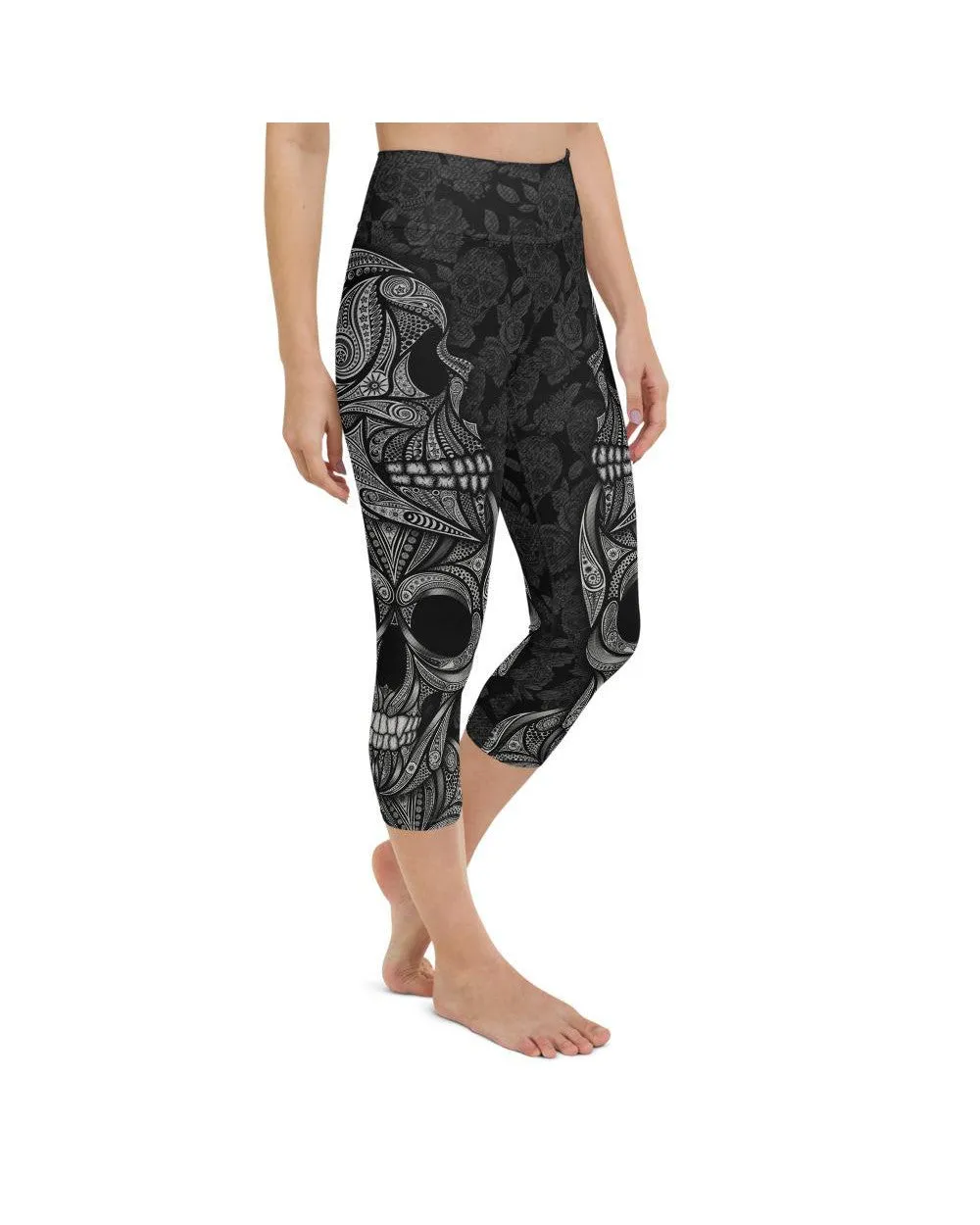 Ornamental Skull Yoga Capris