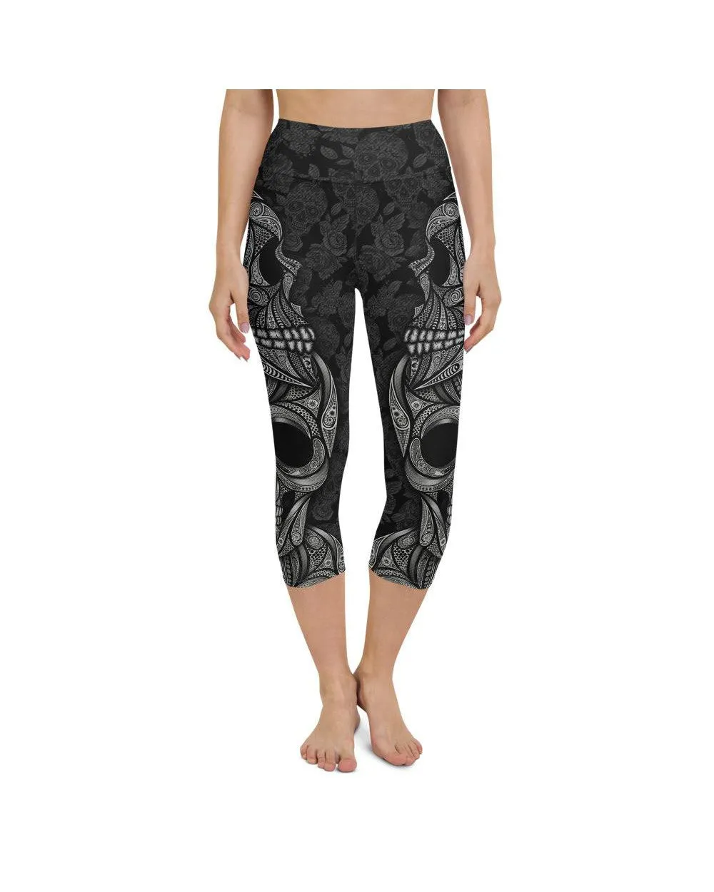 Ornamental Skull Yoga Capris