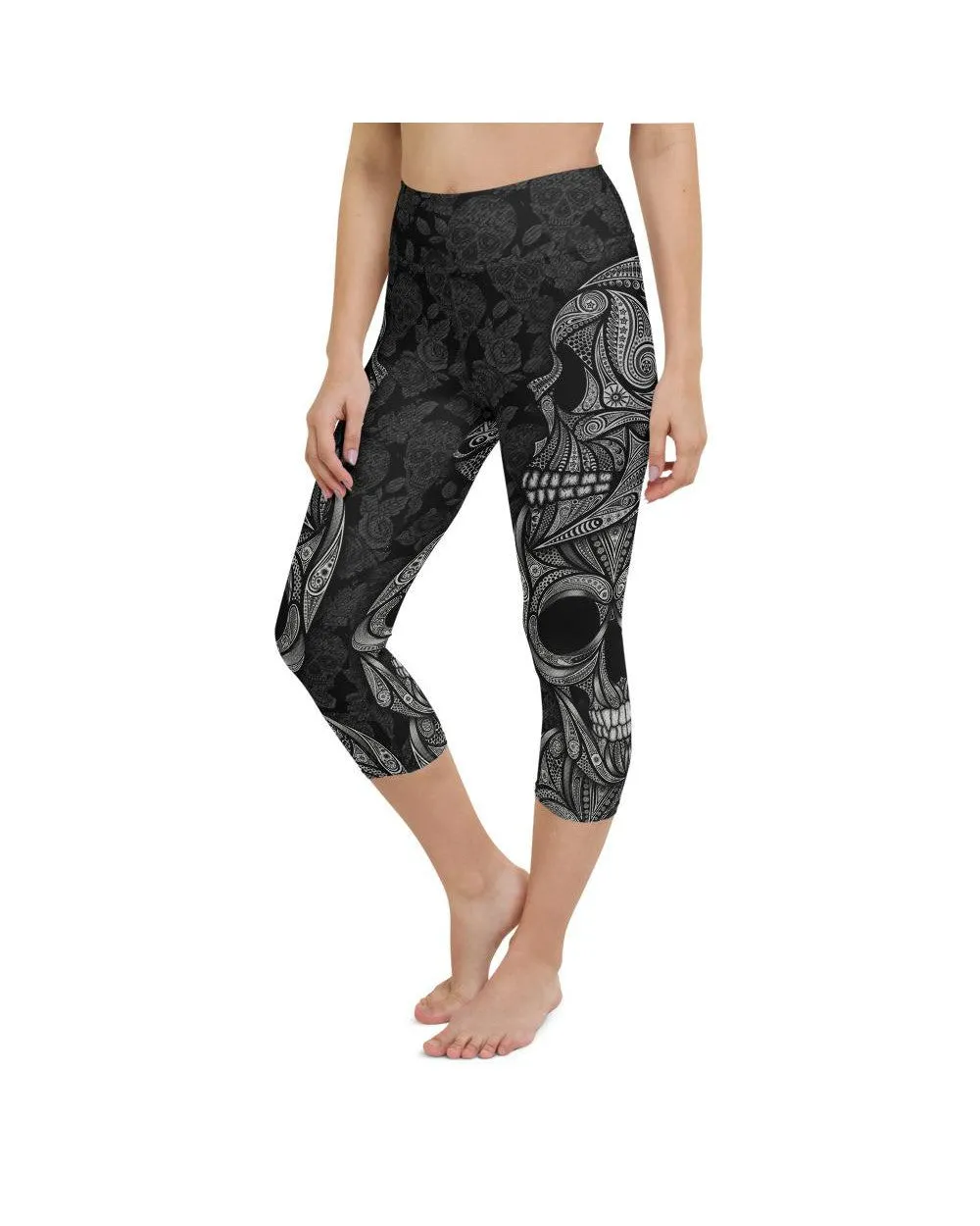 Ornamental Skull Yoga Capris