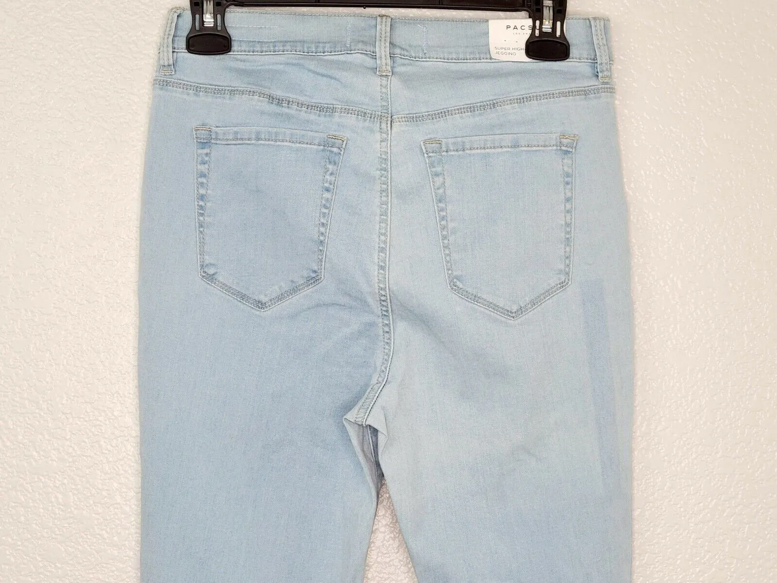 PacSun L.A. Women's Bundy Blue Super High Rise Distressed Jegging Size 28