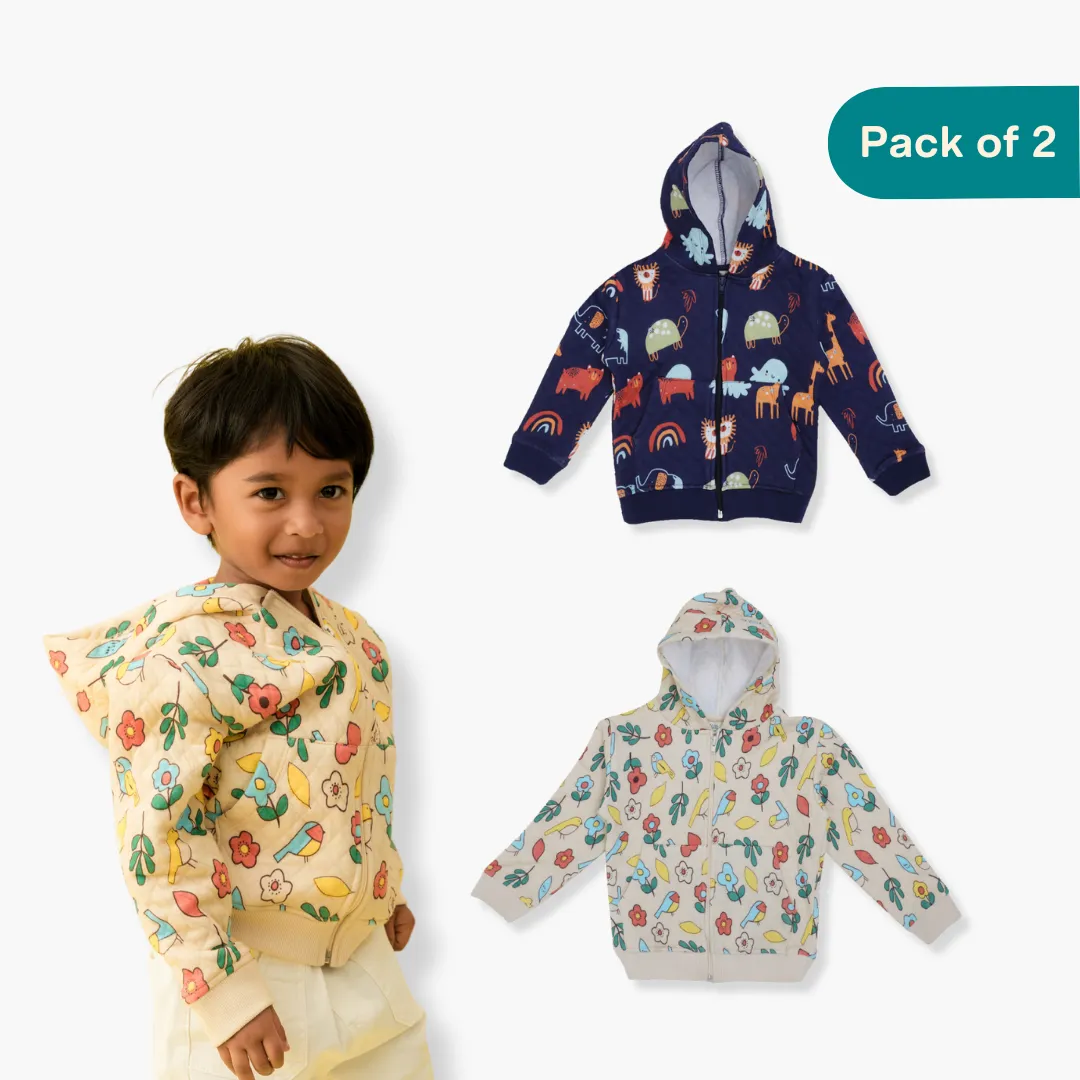 Petals & Paws - Quilted Hoodies (Pack of 2)