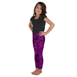 Pink Glowing Floral Kid's Leggings