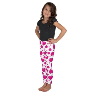 Pink Heart Shaped Balloons Kid's Leggings