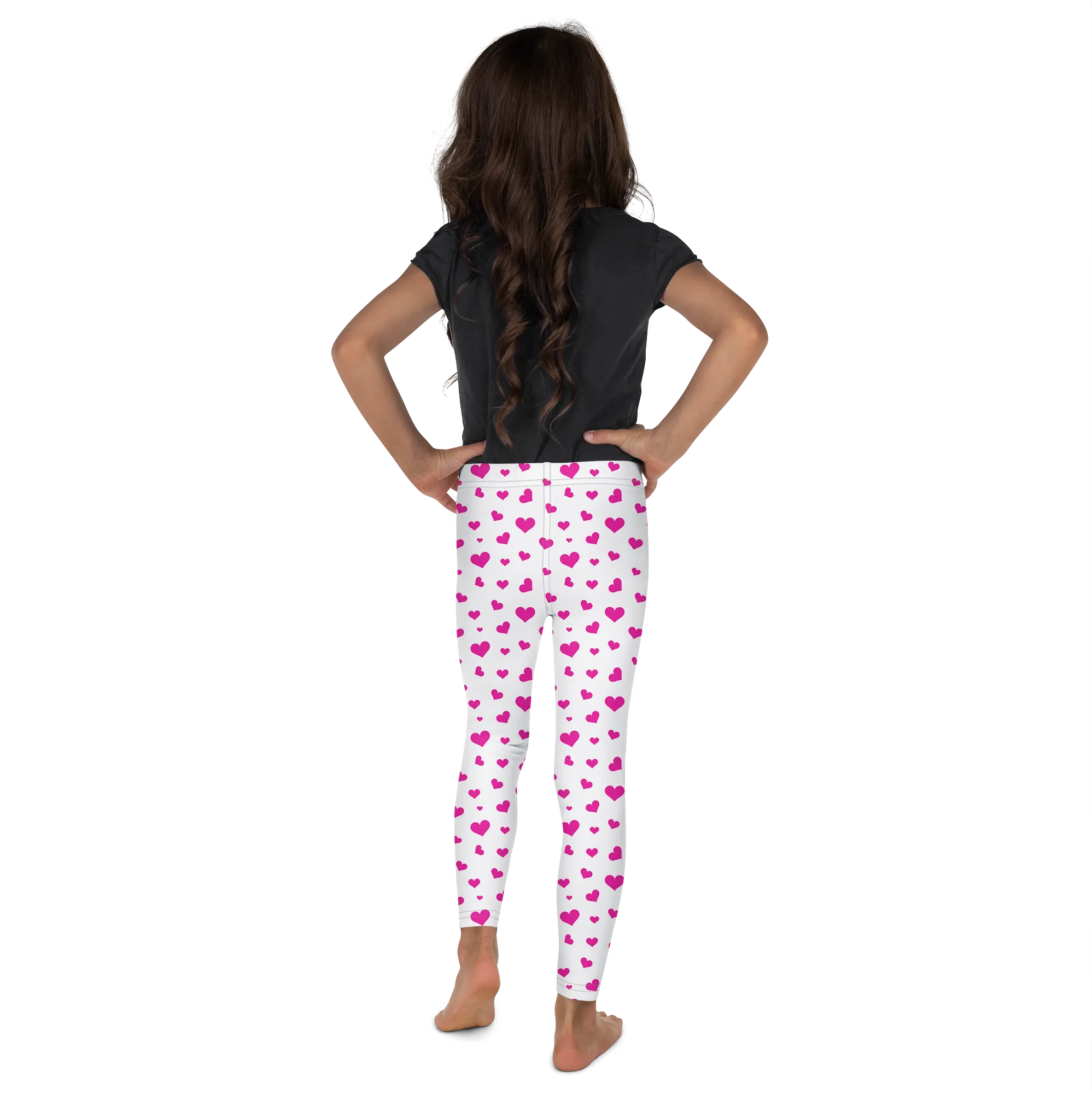 Pink Hearts Kid's Leggings