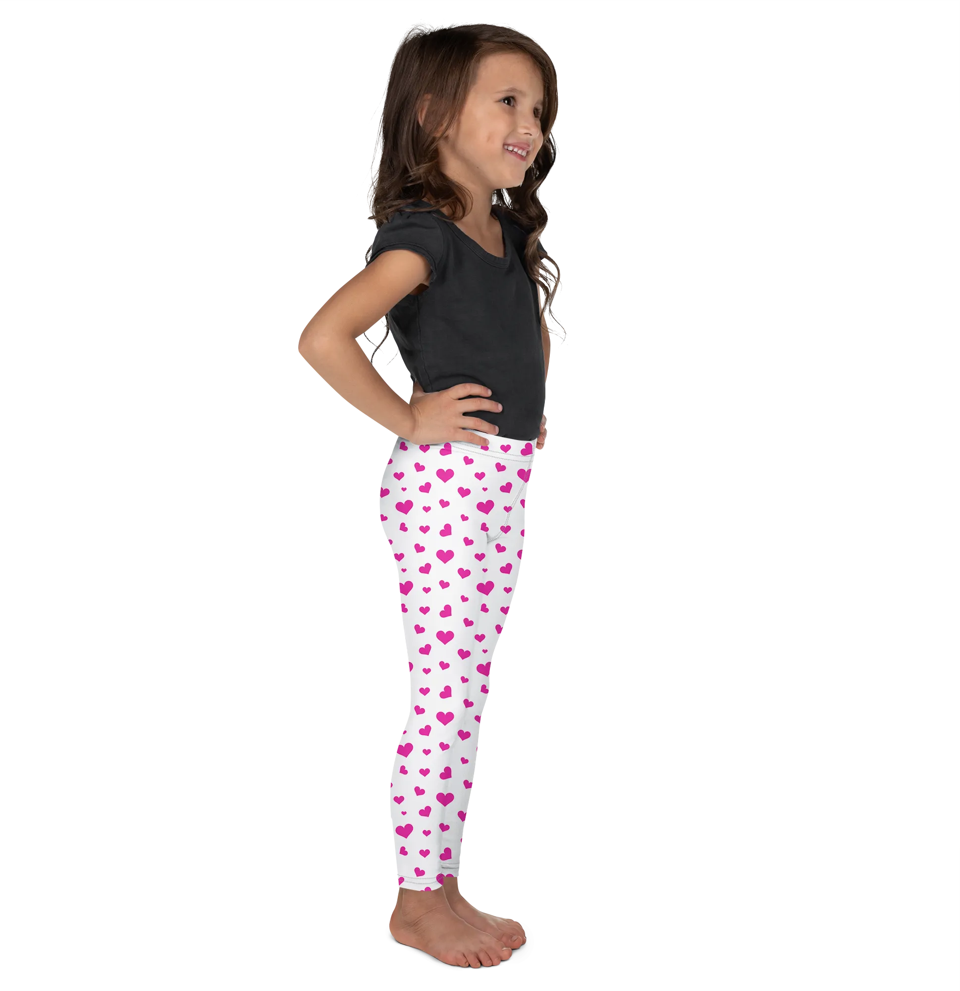 Pink Hearts Kid's Leggings