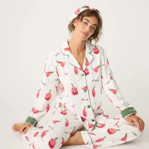 PJ Salvage Flannel Cranberries & Cocktails PJ Set