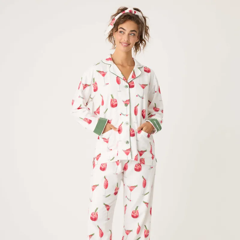 PJ Salvage Flannel Cranberries & Cocktails PJ Set