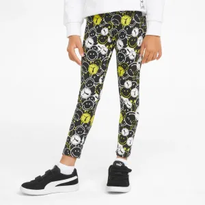 Puma X Smiley World Printed Girls Lifestyle Tight Black