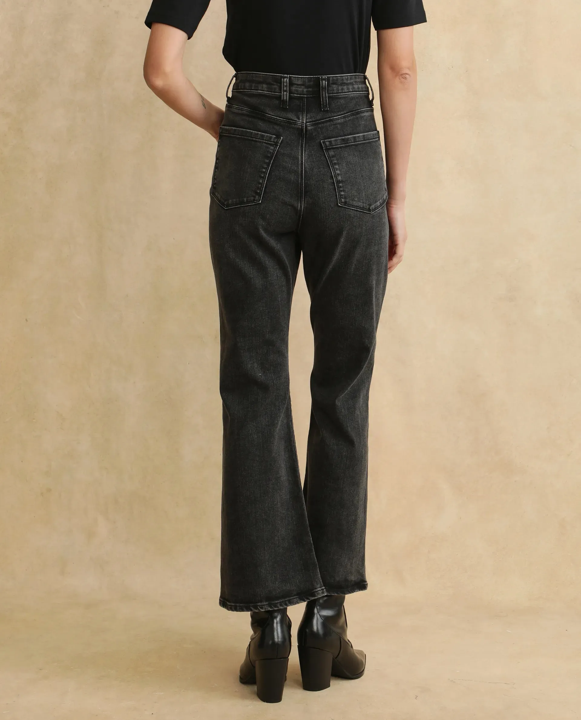 Rareism Women Mica Primary Black  Denim Pant