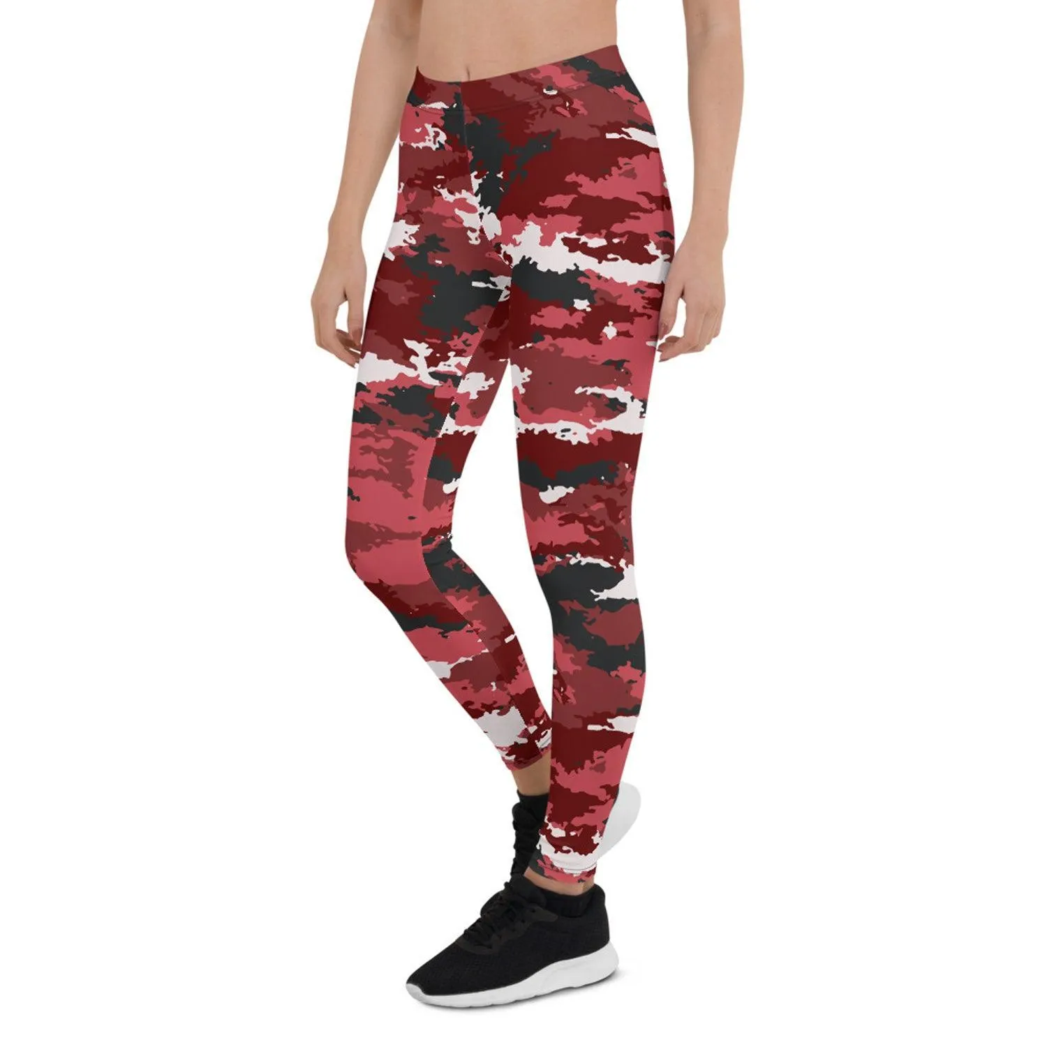 Red Camo Leggings for Women