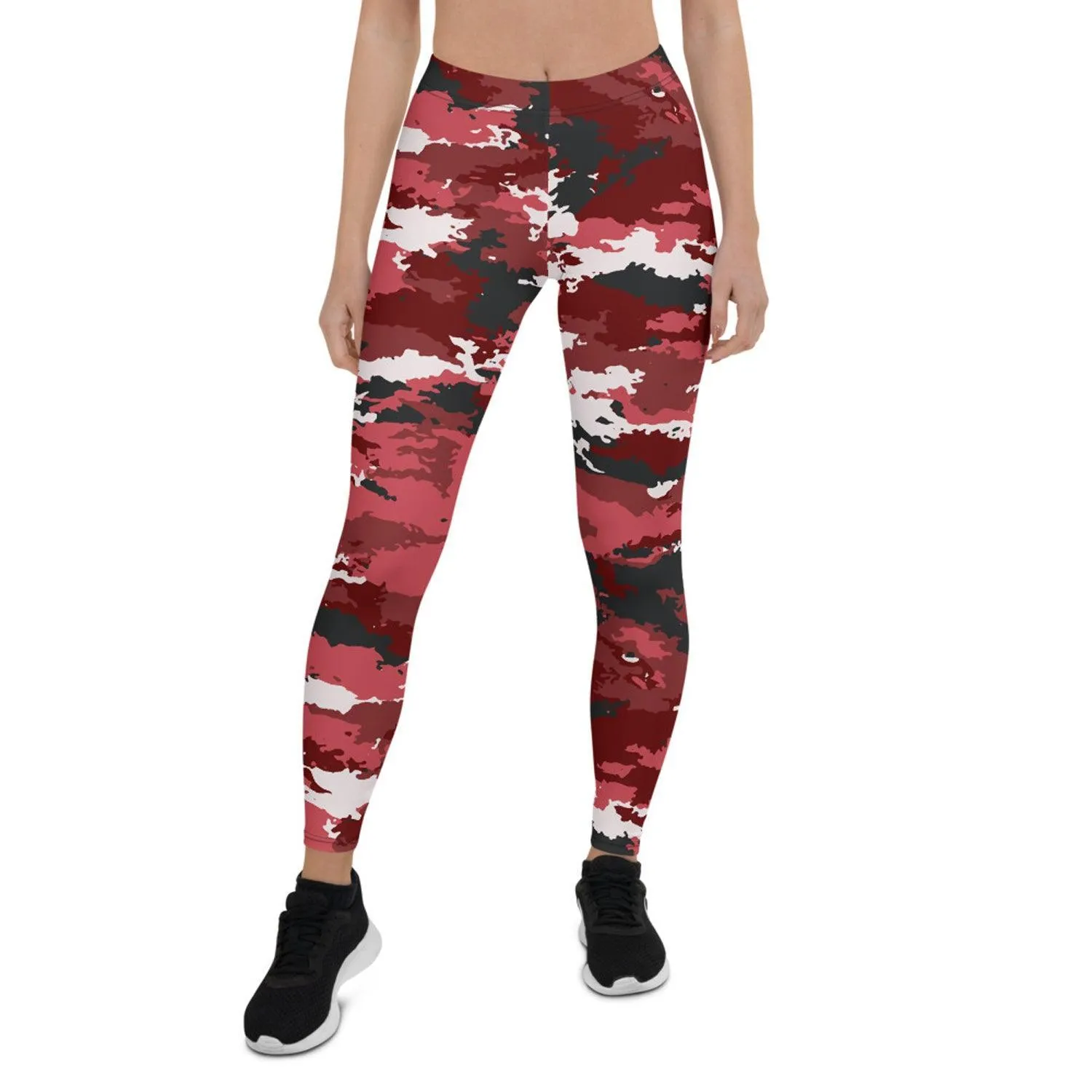 Red Camo Leggings for Women