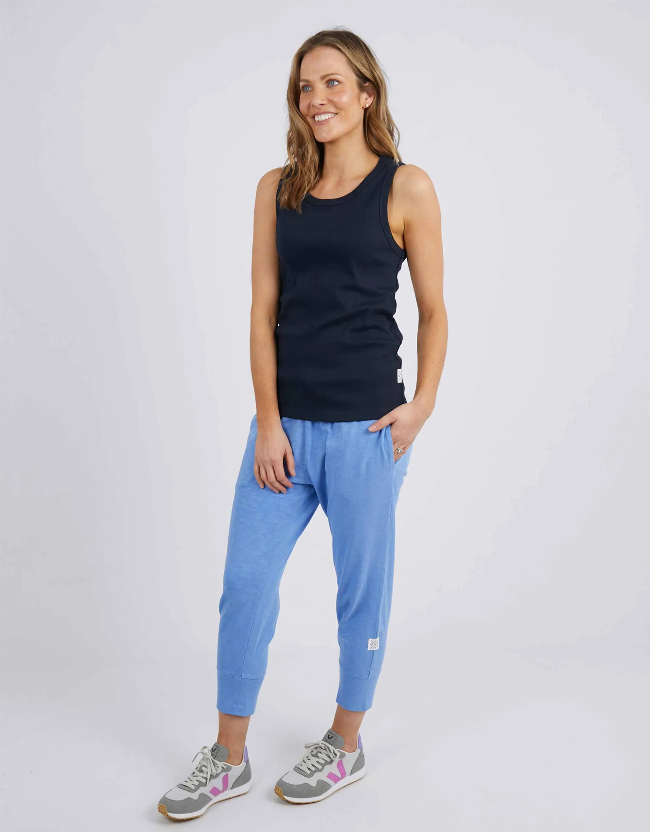 Rib Crew Tank - Dark Sapphire