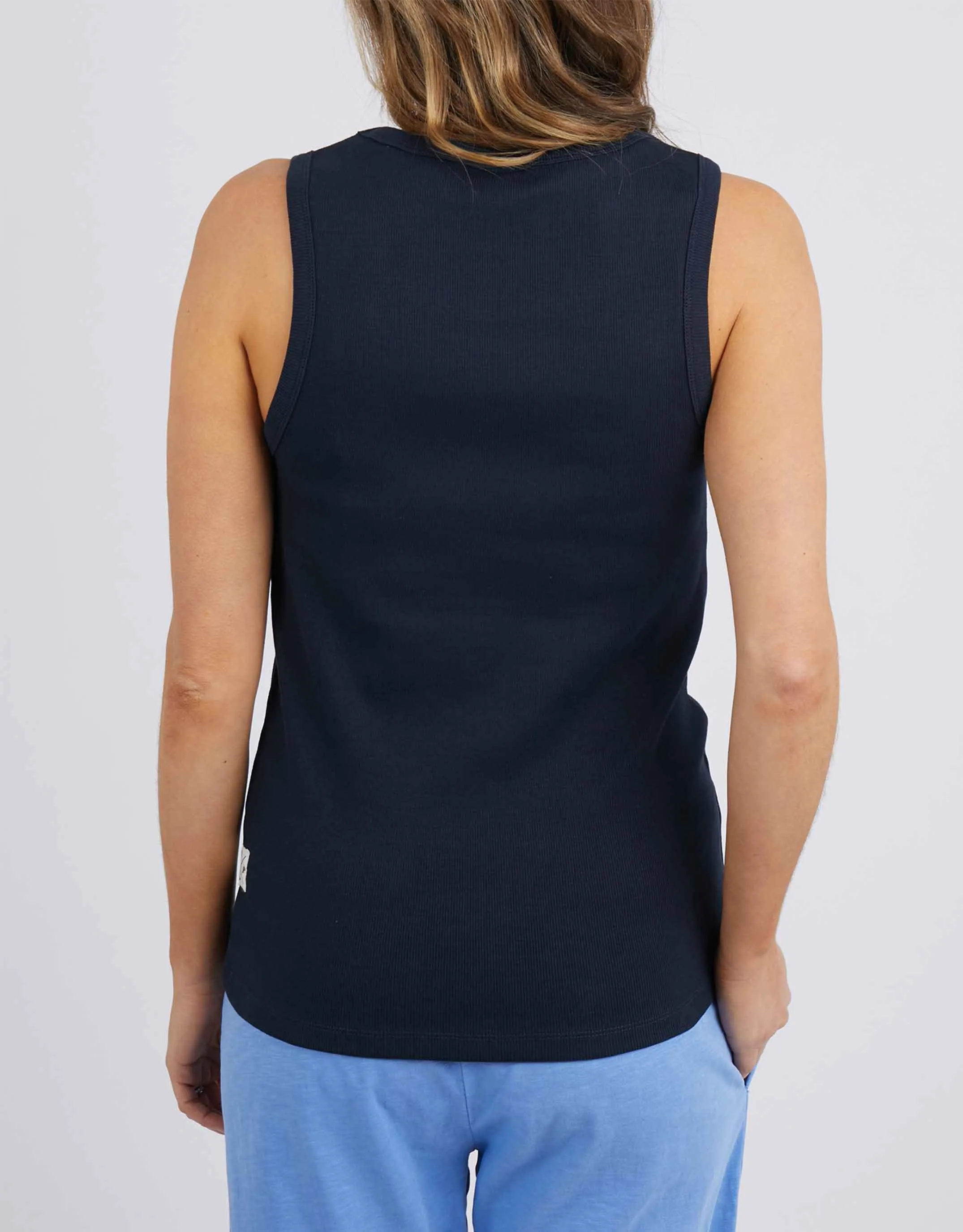 Rib Crew Tank - Dark Sapphire