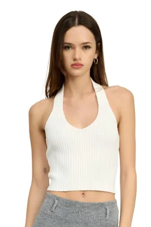 Ribbed Halter Neck Top