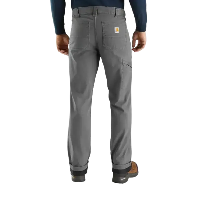 Rugged Flex® Relaxed Fit Canvas Knit-Lined Utility Work Pant | Gravel