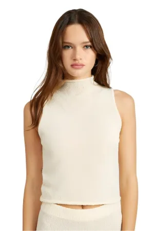 Sleeveless Turtle Neck Knit Top