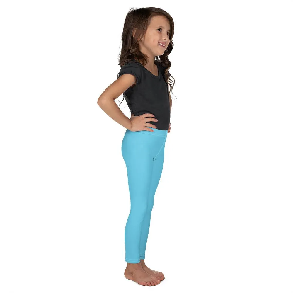 Solid Baby Blue Kid's Leggings