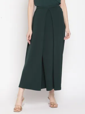 Solid Pleated Relaxed Culotte