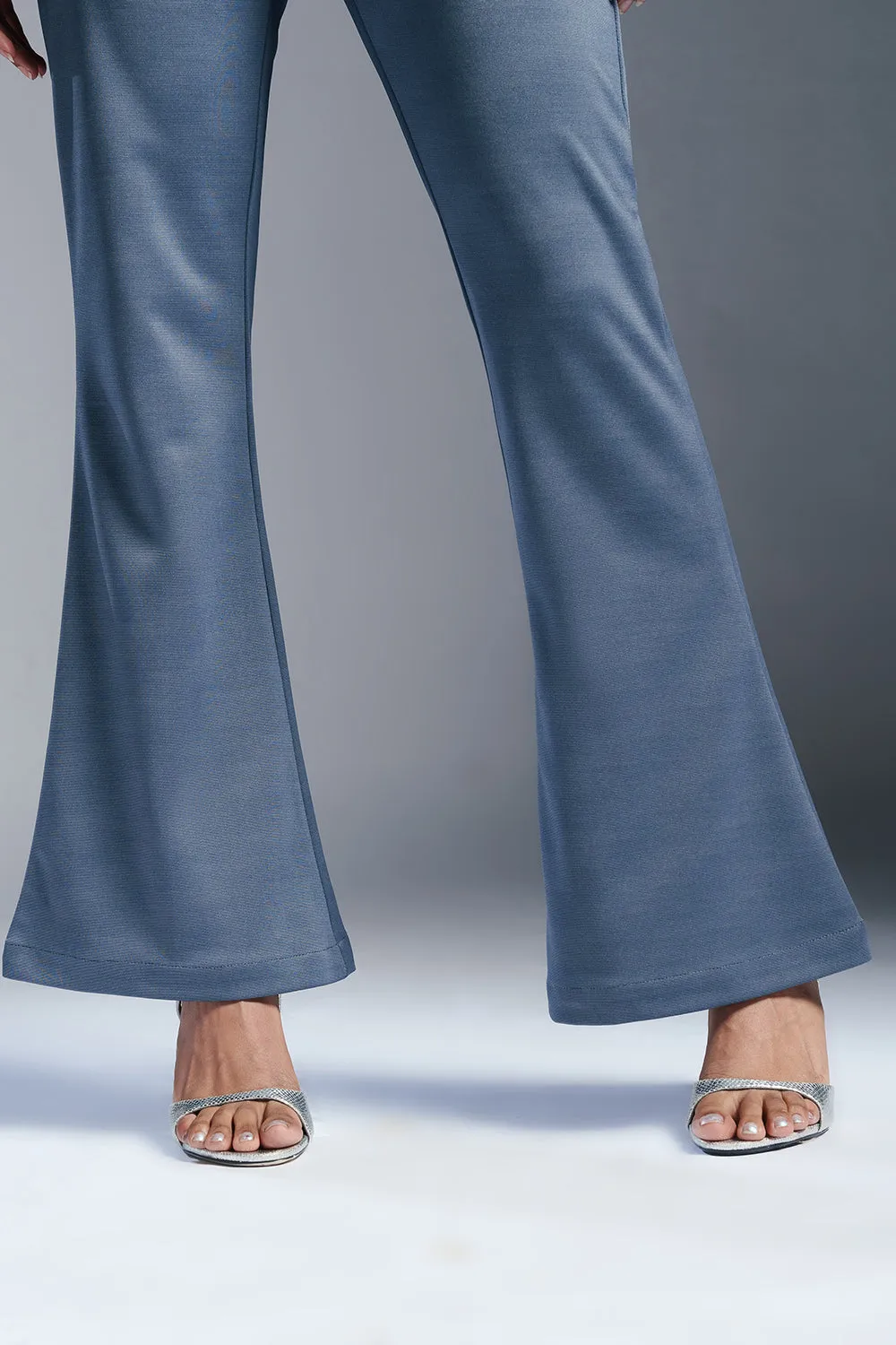 Storm Blue Bootcut Korean Pants