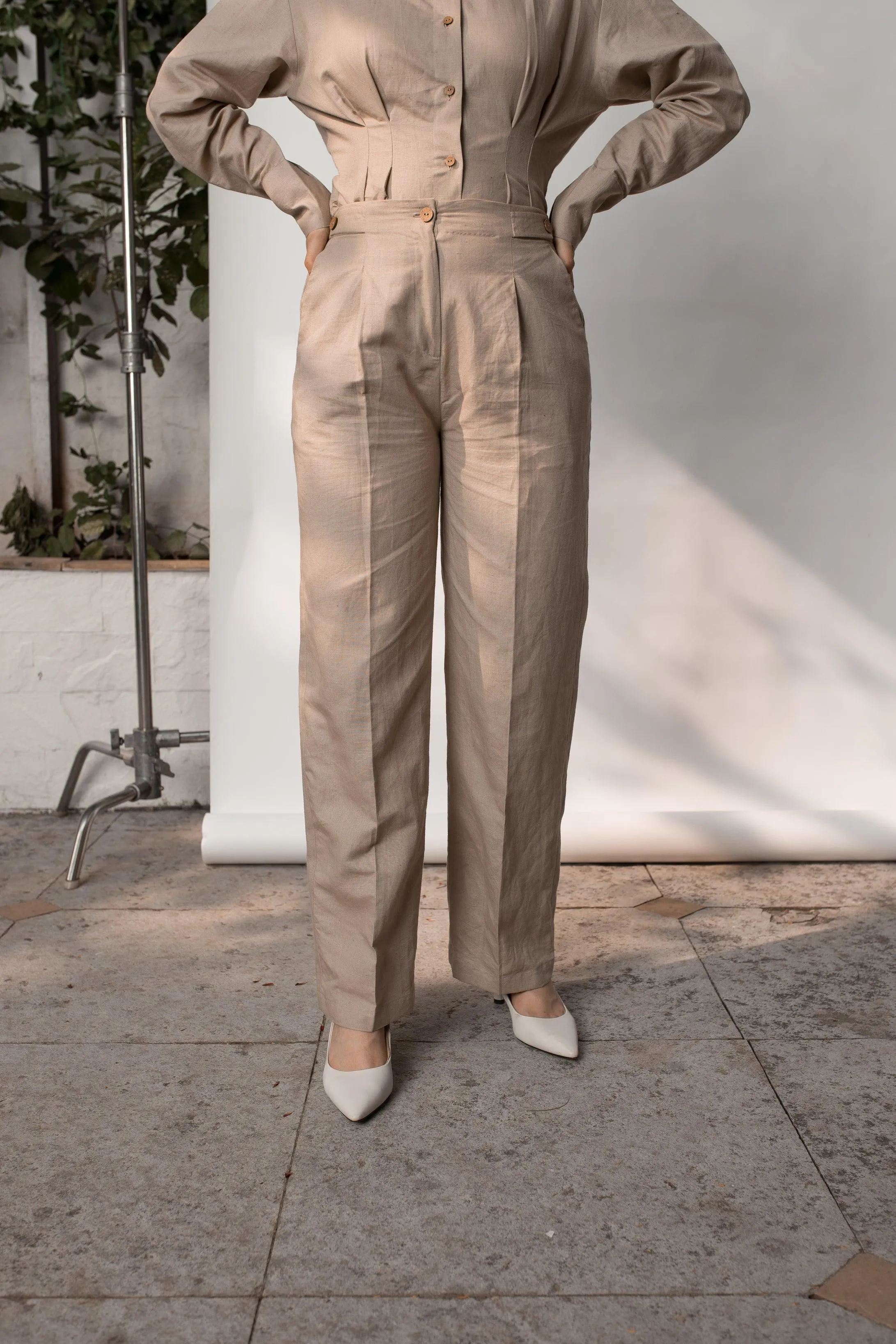 Tailored Pleated Pants