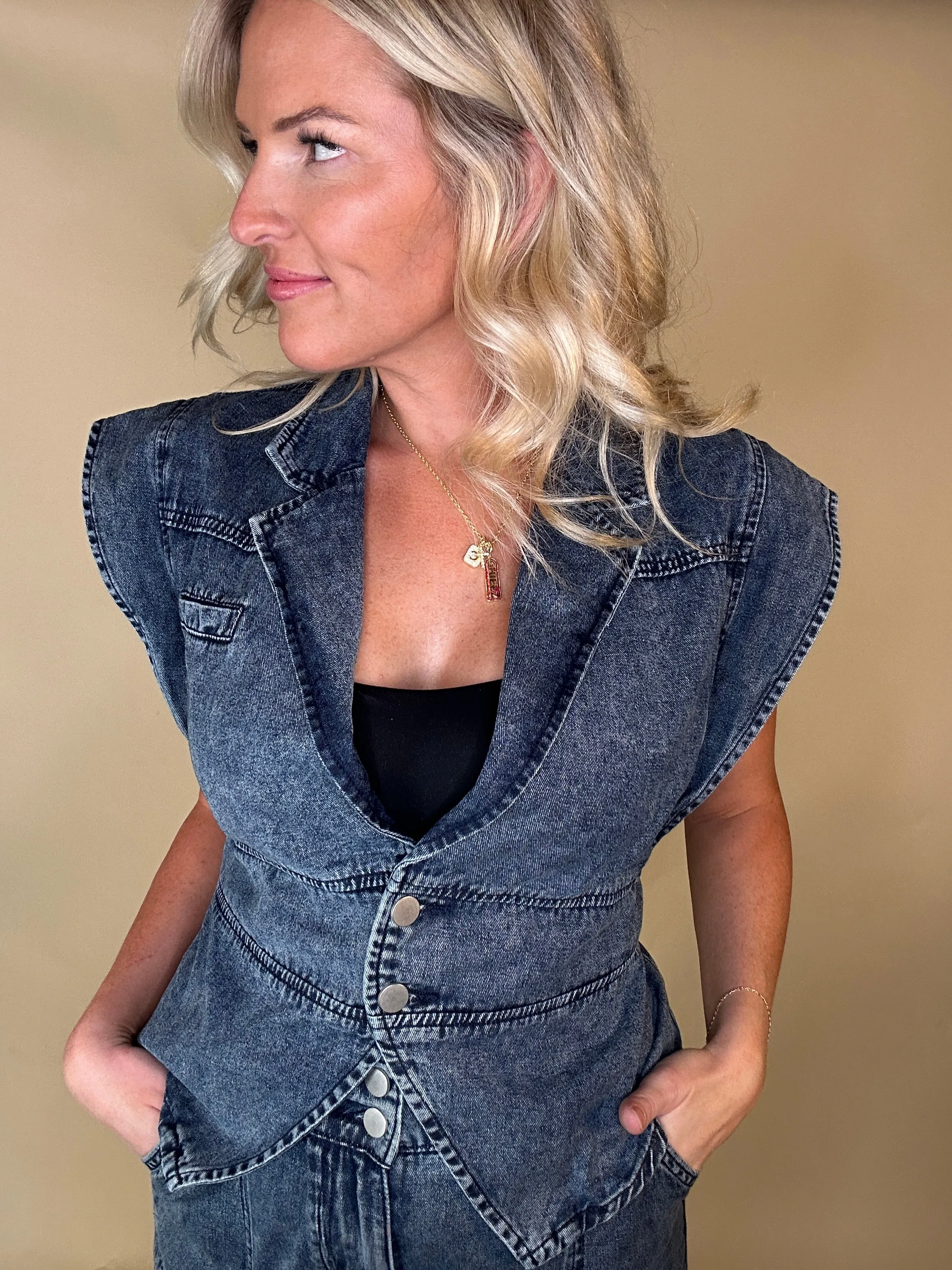 Upscale Denim Vest