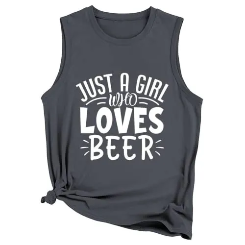 Women Just A Girl Who Loves Beer Tank Tops