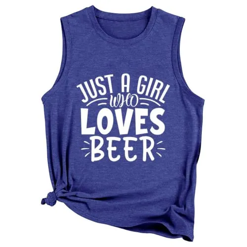 Women Just A Girl Who Loves Beer Tank Tops