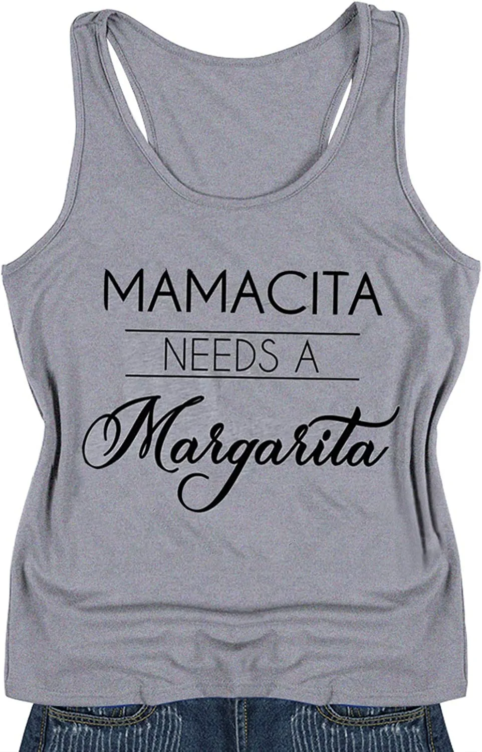 Women Slim Fit Mamacita Needs A Margarita Tank Top