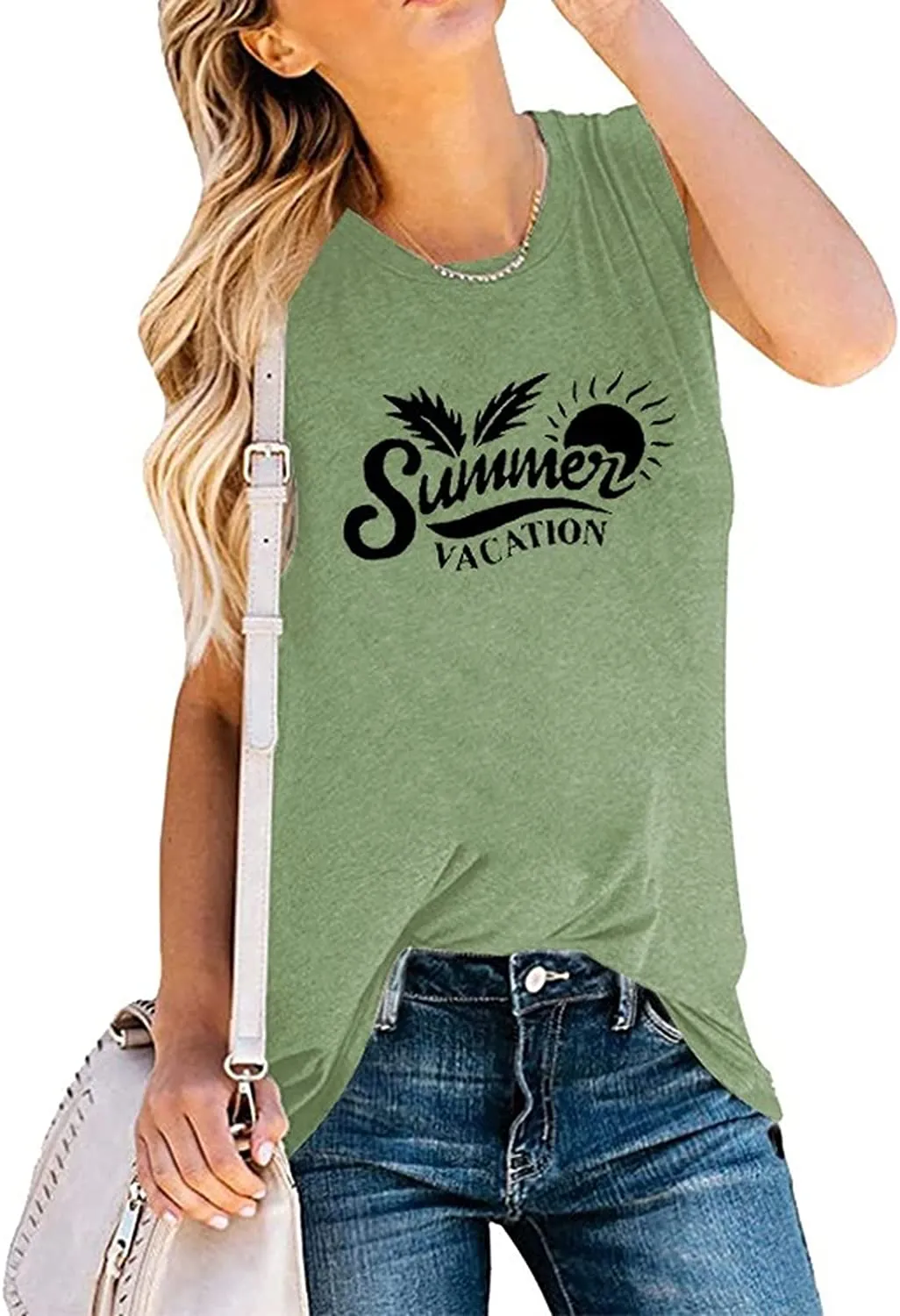 Women Summer Vacation Tank Top Shirt