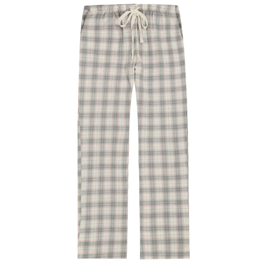 Womens 100% Cotton Lightweight Flannel Lounge Pants