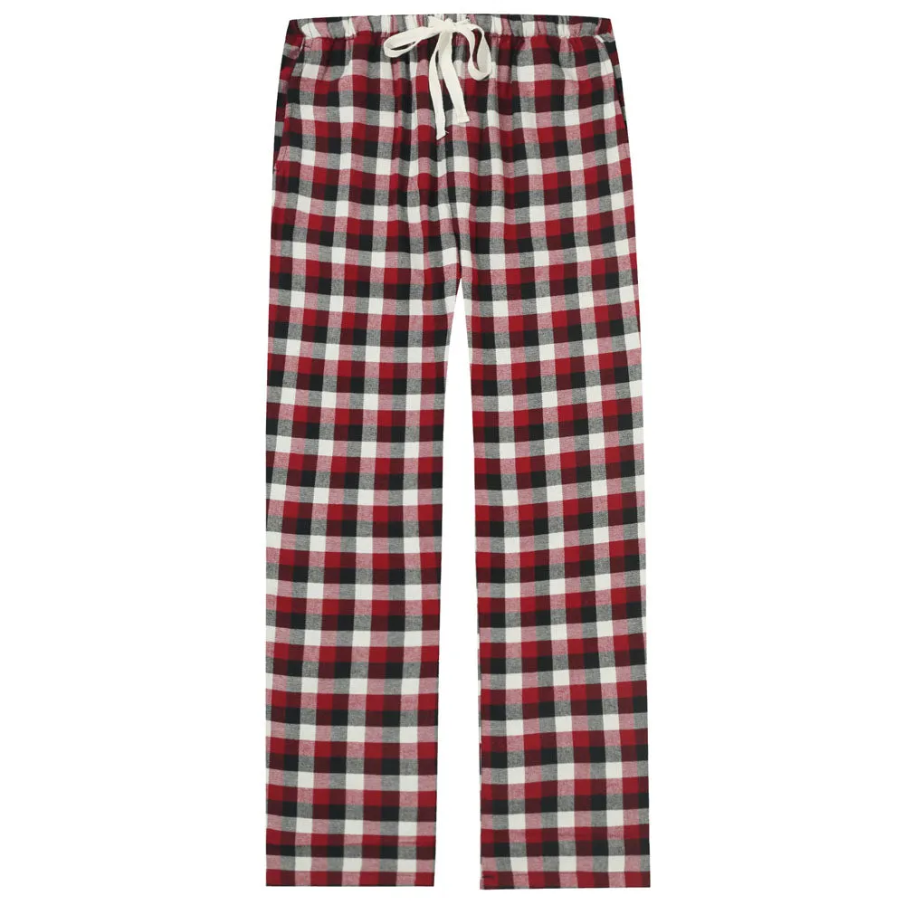 Womens 100% Cotton Lightweight Flannel Lounge Pants