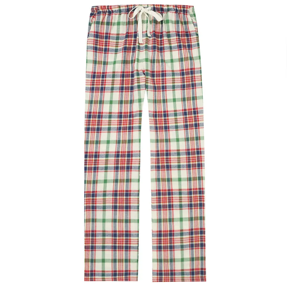 Womens 100% Cotton Lightweight Flannel Lounge Pants