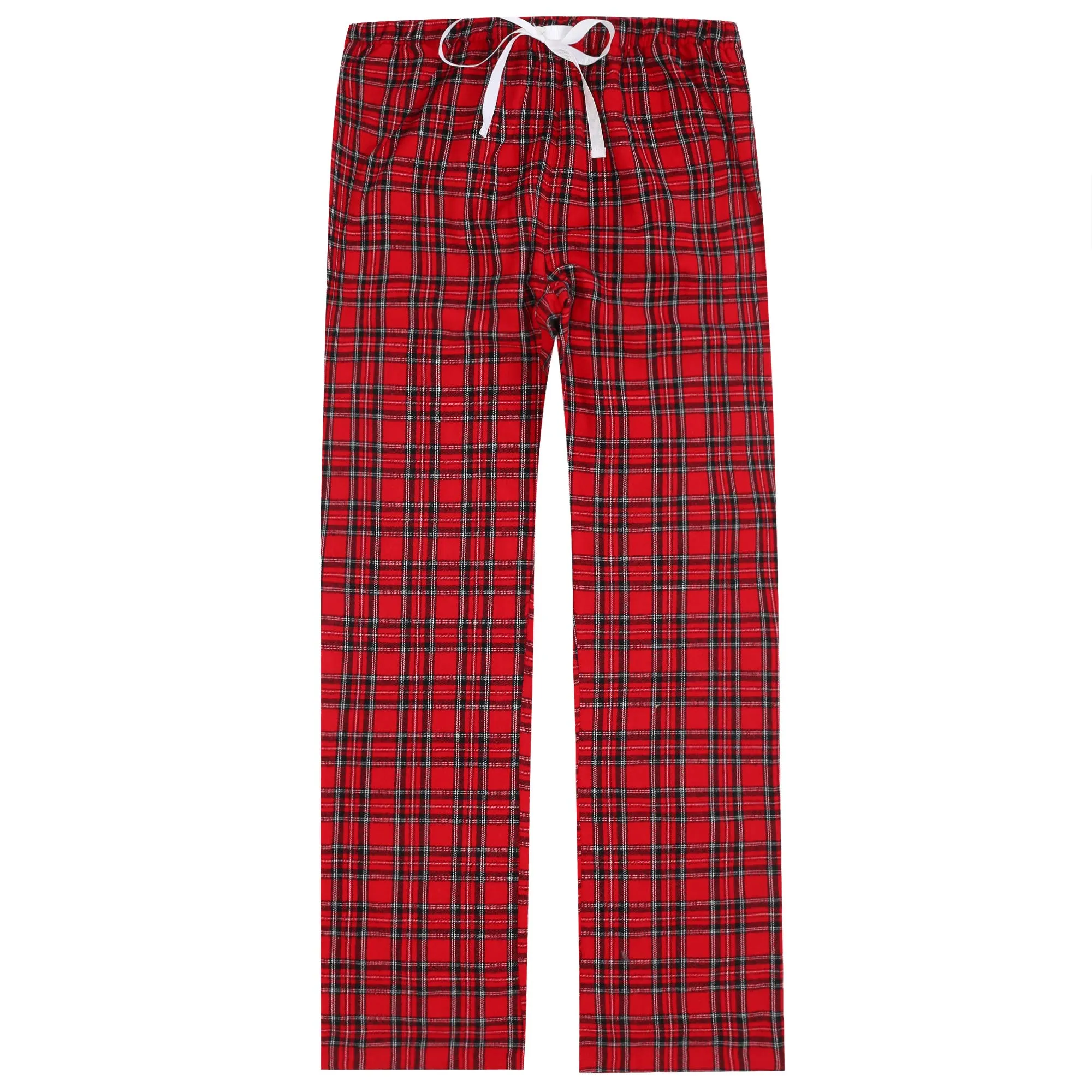 Womens 100% Cotton Lightweight Flannel Lounge Pants