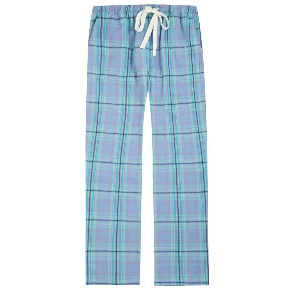 Womens 100% Cotton Lightweight Flannel Lounge Pants