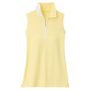 Womens Chrissie Sleeveless Polo Morning Sun/White - AW24