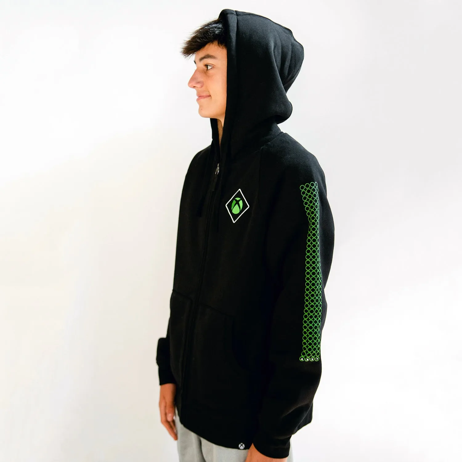 Xbox Green Sphere Sherpa Lined Zip Hoodie