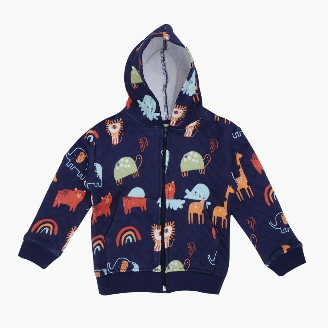 Zoom Zoom - Quilted Hoodie Sweatshirts for kids